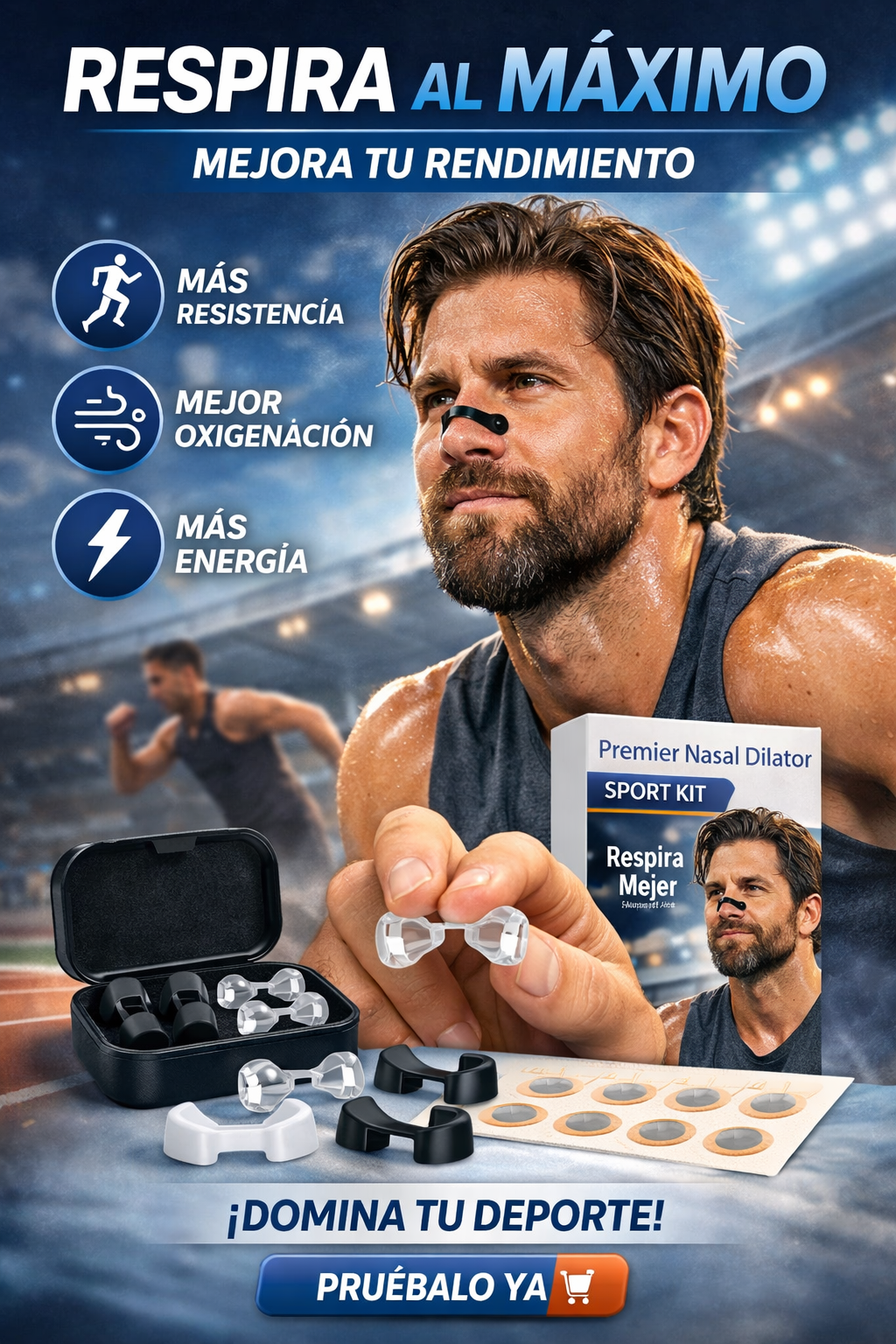 BANDA NASAL MAGNETICA 30 IMANES- Respirar Mejor