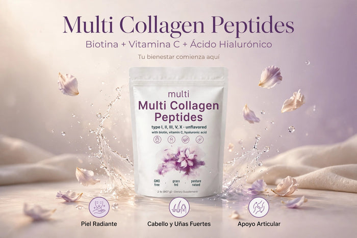 Multi Collageno Peptides + Biotina + Vitamina C + Hialurónico