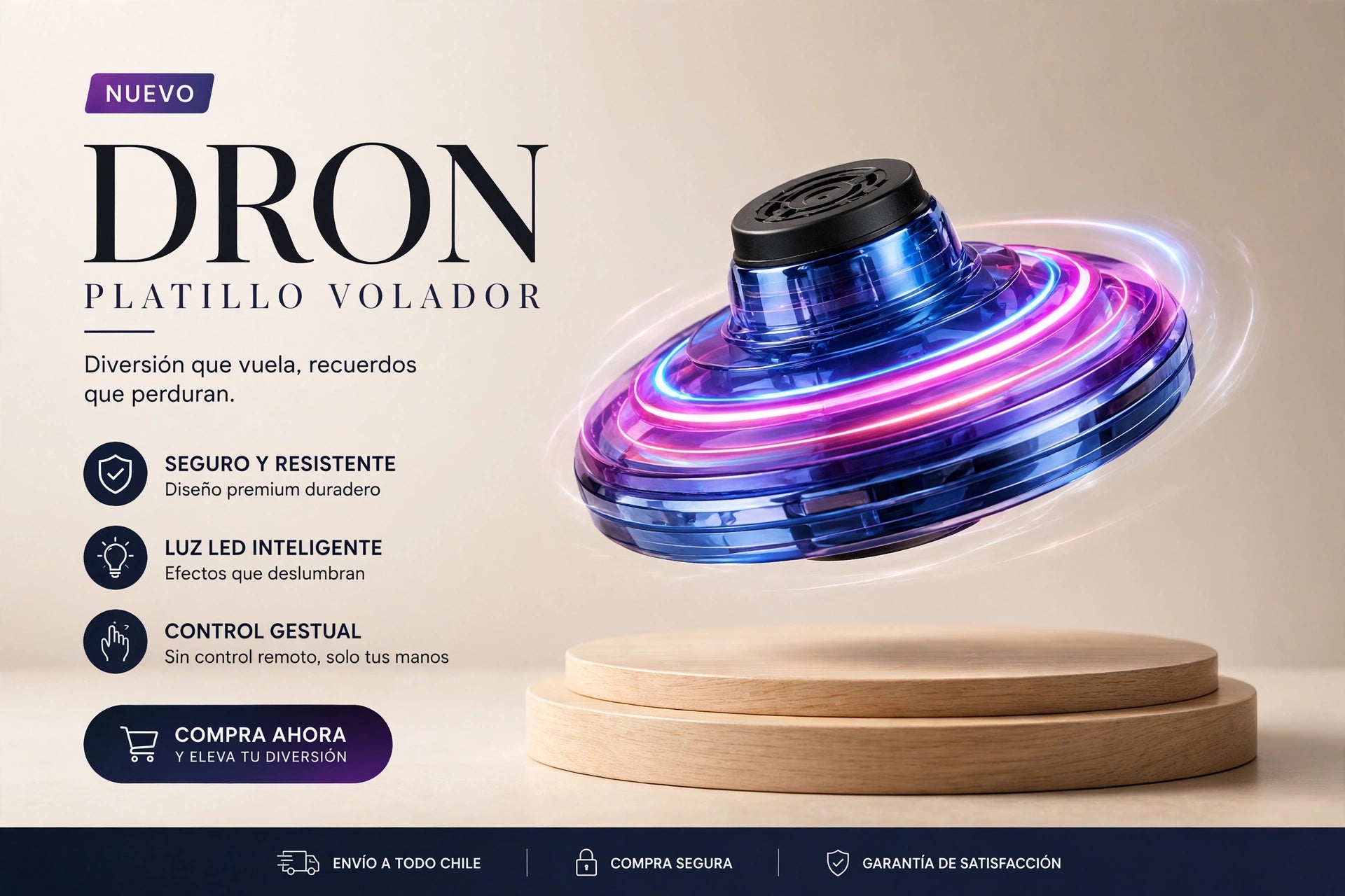 Juguete Dron Platillo Volador