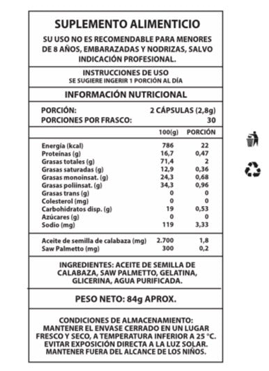 Aceite De Semilla Calabaza Capsulas