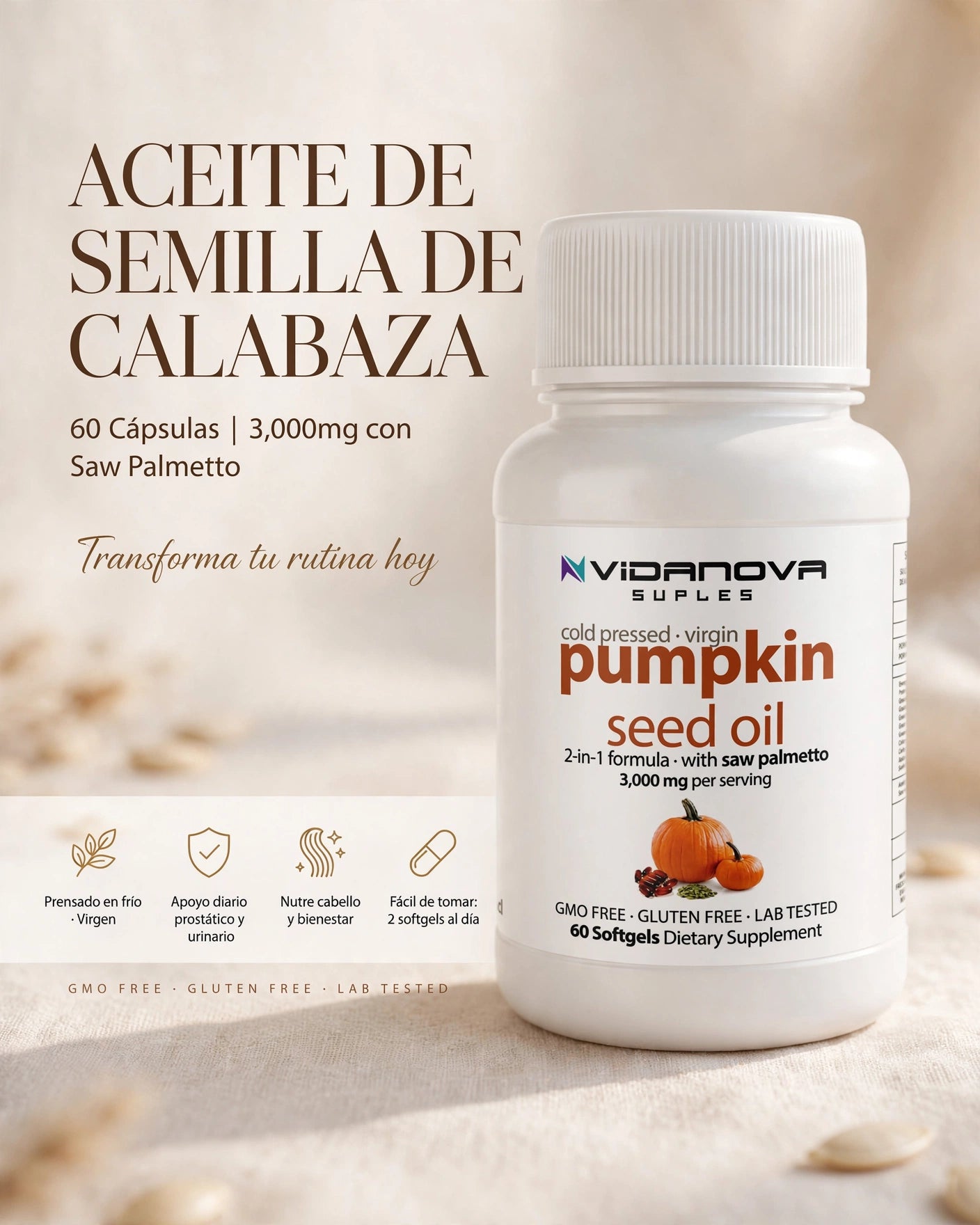 Aceite De Semilla Calabaza Capsulas